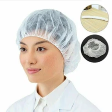 100pcs Disposable Hair Net Bouffant Dust Hat Head Cover Catering USA Seller Gift