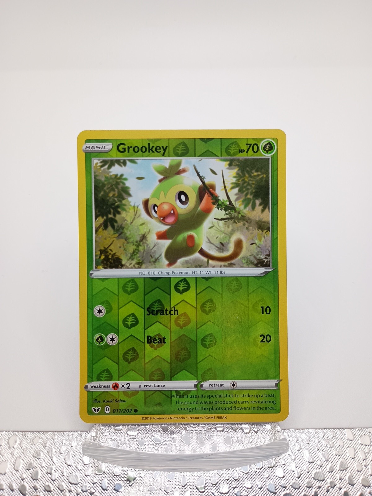 Grookey #11/202 Sword & Shield Pokemon Reverse Holo Common Card