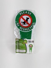 Please Be Respectful No Dog Poop Yard Sign 4mm Aluminum Composite Staked 12"