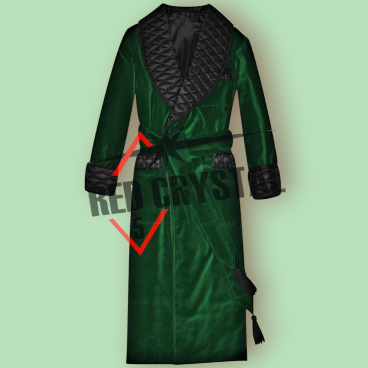 New Men's Dressing Gown Forest Green Black Velvet Fine Quilted with Gold Silk | eBay New Men's Dressing Gown Forest Green Black Velvet Fine Quilted with Gold Silk | eBay