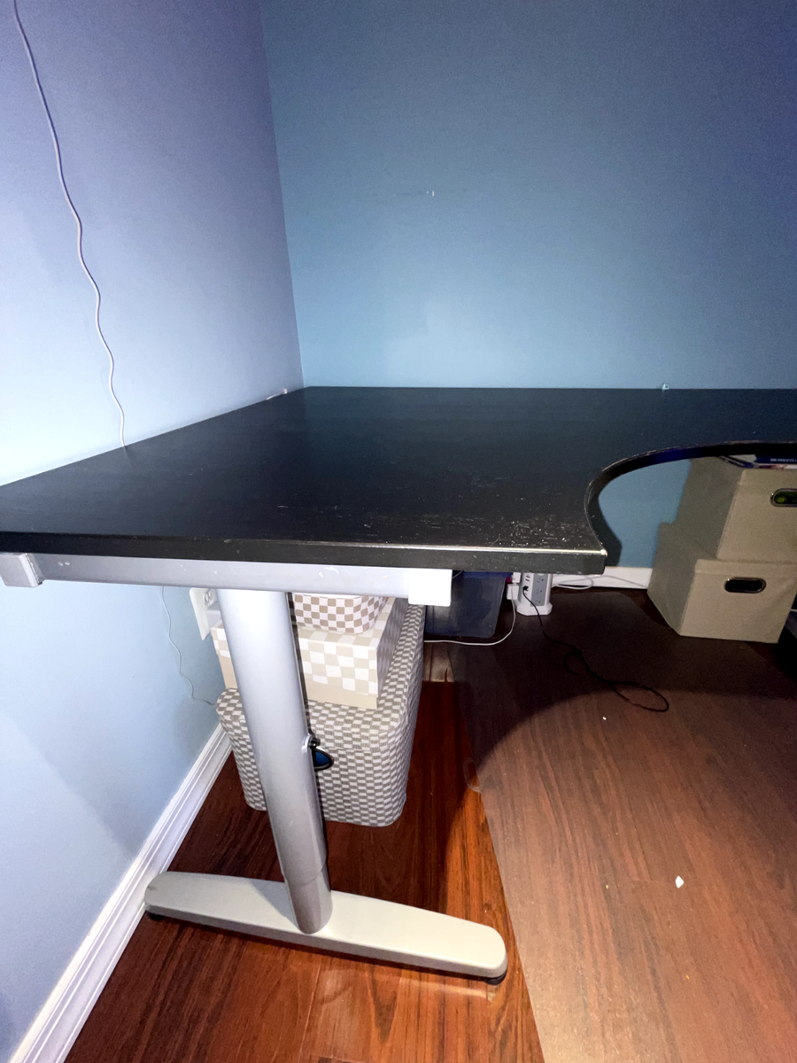 Used Ikea Galant 18222 L Corner Desk Dark Brown | eBay