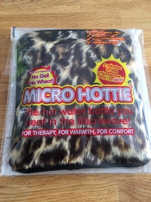 Hotties Leopard Print Faux Fur Microwavable Heat Pad Hot Water Bottle