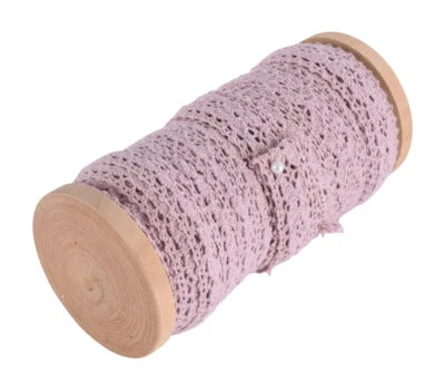 Spitze Spitzenband Dekospitze Holzspule Bordüre Geschenkband Landhaus Dekoband - Bild 1 von 4