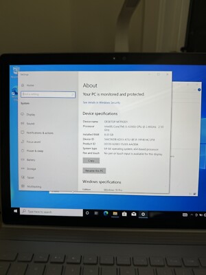 Microsoft Surface Book i5-6300U 8GB RAM 250GB SSD Windows