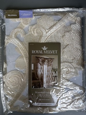 Royal Velvet Waterfall Valance Belgravia Sheer 58''X38'' NEW!!!