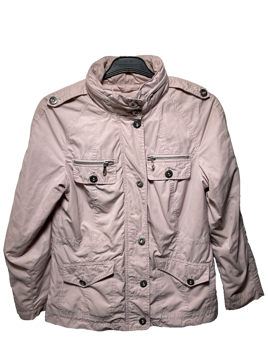 M&S Jacket Per Una Stormwear Pink Showerproof Hooded Drawstring Waist Coat  UK 10