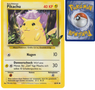 Pokemon Pokemon - 58/102 Pikachu Celebration - OVERSIZED - Deutsch