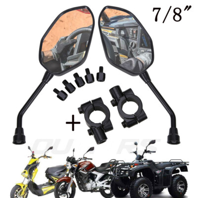 ATV Rear Side View Mirrors w/ 7/8'' Handlebar For Can-Am DS250 Polaris Sportsman