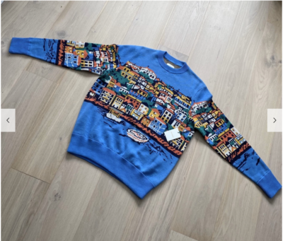 Aime Leon Dore Seatown Molyvos Knit Sweater Blue size X-large | eBay