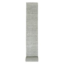 2'5"x26'3" Wales Gray Modern Tone on Tone Grass Design Wool XL Runner Rug R79880