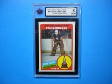 1984/85 O-PEE-CHEE NHL HOCKEY CARD 379 TOM BARRASSO ROOKIE TROPHY KSA 8 NMMT OPC. rookie card picture