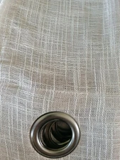 Khaki beige look  linen polyester 54 x 84 beige  grommet 2 panels