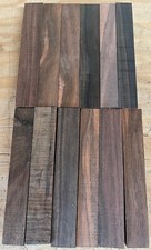 12 EBONY PEN BLANKS WOOD TURNING MALAYSIAN BLACKWOOD EXOTIC 7/8 X 1 X 6" 6322-6