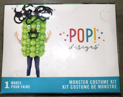 POP! DESIGNS MONSTER HALLOWEEN COSTUME KIT MAKES 1 GREEN BALLOONS CUTE!