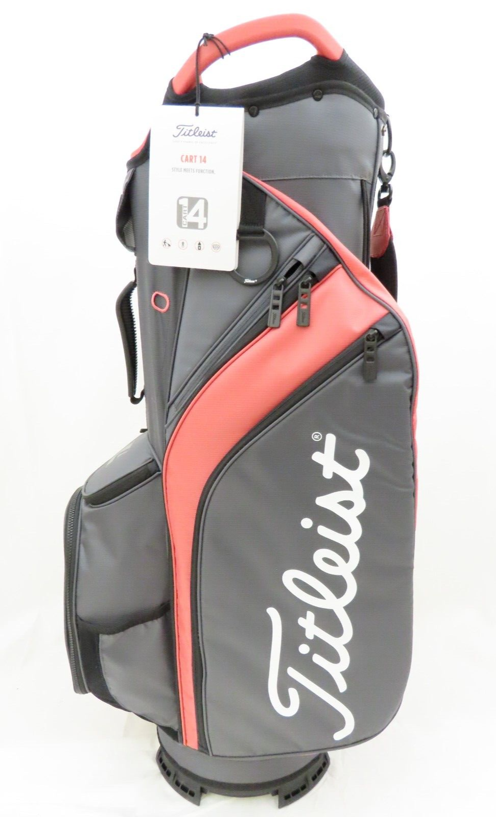 New Titleist Cart 14 Lightweight Golf Bag Graph/Island Red/Blk Titleist