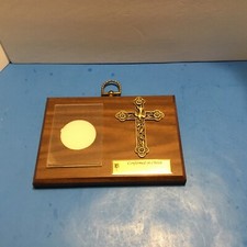 Confirmation Wooden Plaque With Cross And Picture Frame
