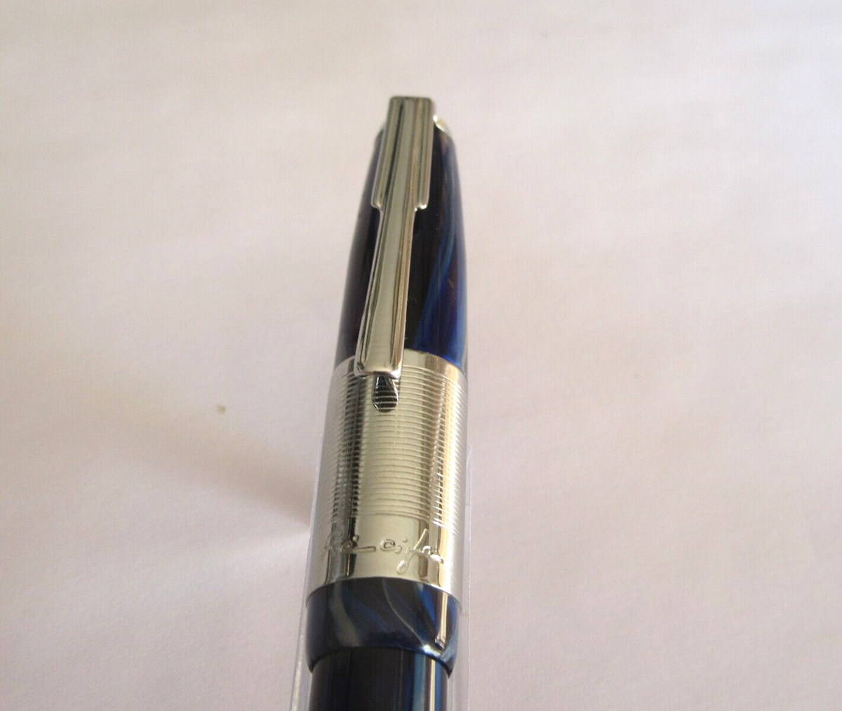 Stylo Bille Recife Laqué Marbré Bleu - Comme Neuf, Jamais Utilisé !