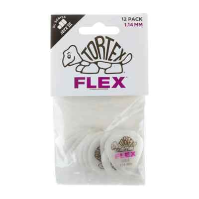 Dunlop 466P114 Tortex Flex Jazz 3 III XL 1,14 mm - 12 x Gitarren-Plektren Spieler-Pack