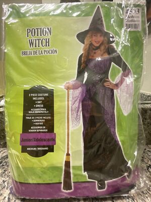 Potion Witch Costume Junior Small/ Medium/ Large