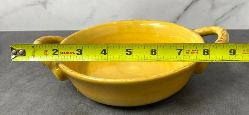 2 ARTIMINO Ciotole con Manico Giallo Campagna Toscana Piatti in Terracotta RARI VHTF - Foto 4 di 11