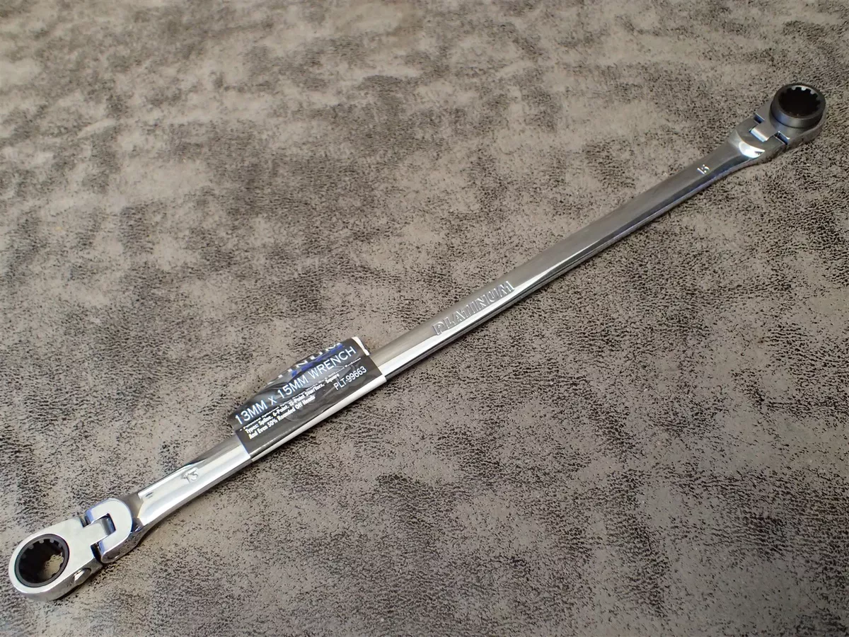 PLT 99663 Platinum Tech 13x15mm Flex Head Offset Box End Ratcheting Wrench BN13