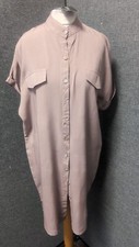 Pretty Little Thing Valeria Mink Shirt Dress UK 8 LN053 DD 07