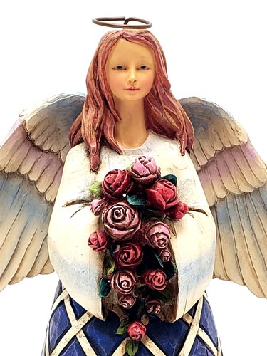 Jim Shore Guardian Of The Gate And Flowers Angel - Picture 6 of 13