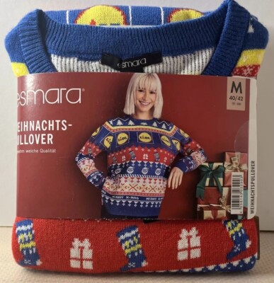 Lidl Weihnachtspullover Damen 2023 Logo Weihnachten Größe M (40/42) Neu
