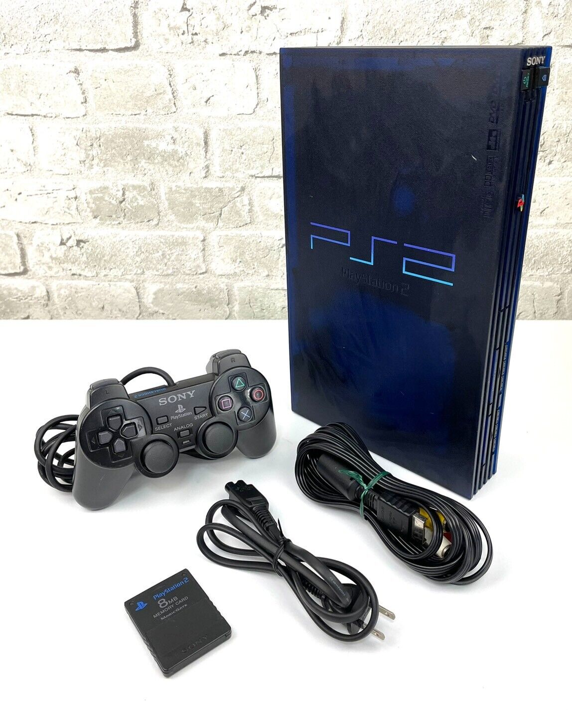 Sony PlayStation2 SCPH-50000 Midnight Blue Console Maintained Set