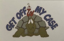 Original Vintage 1983 Get Off My Case Turtle Mini Hot Peel Iron On Transfer