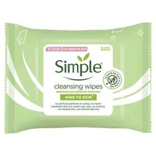 X3 Simple Sensitive Skin Experts Kind To Skin Cleansing Facial Wipes NEW