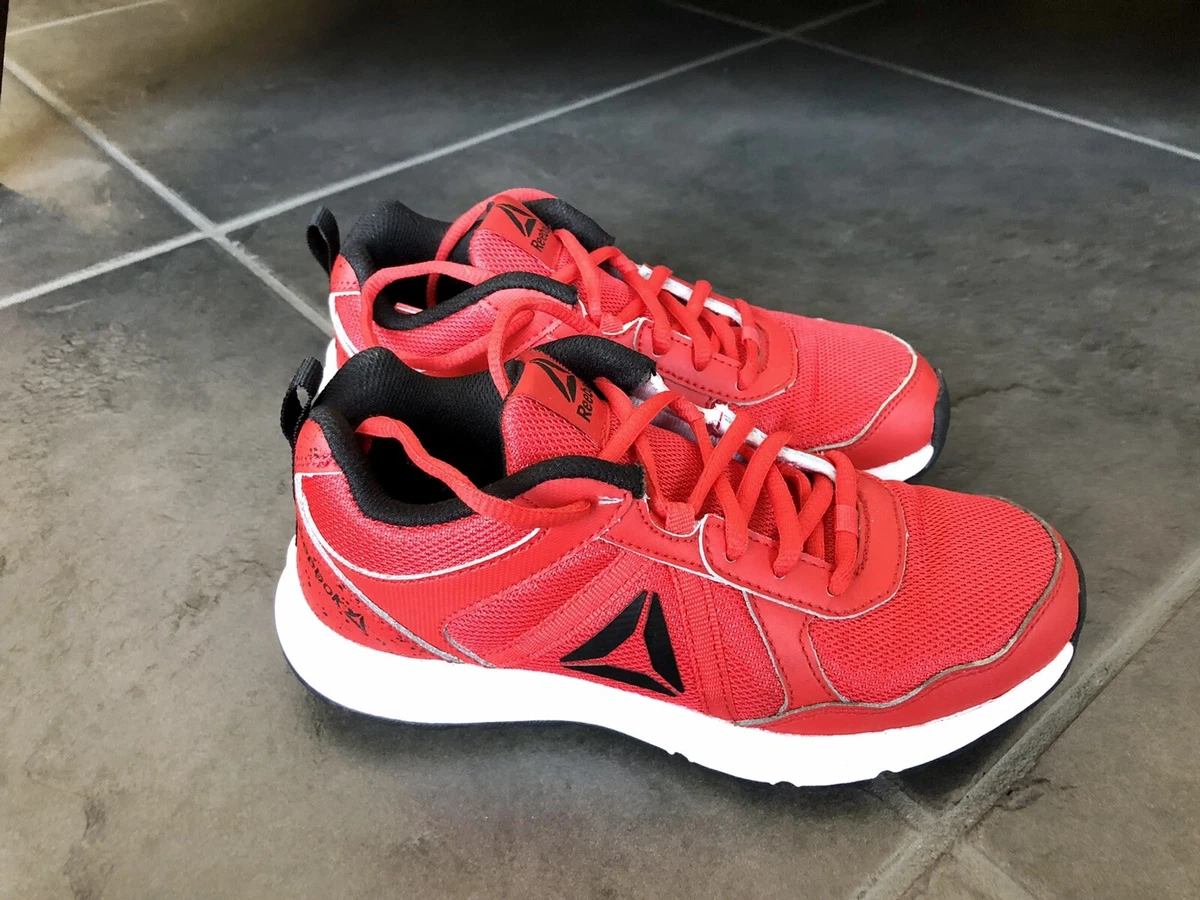 Reebok Almotio 4.0 Sneakers Sz 2 Running Youth GS Red Black Shoes | eBay