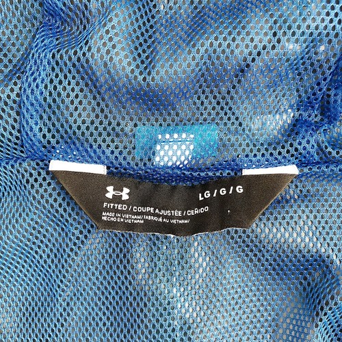 NWT Under Armour Men's Large Overlook Waterproof Rain Jacket UA Storm Blue $90 - Picture 11 of 11