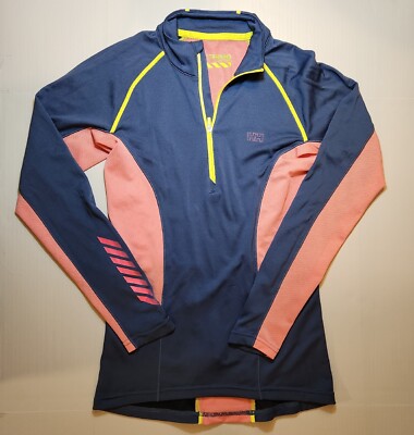 Helly Hansen Training Jacket Size Small Lightweight Nylon Grey Yellow and Peach