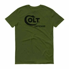 Colt Defense Black Logo T Shirt 2nd Amendment Pro Gun Rights Tee Rifle Pistol