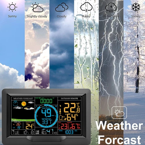Wireless Weather Station Clock Digital LCD Indoor & Outdoor Humidity Thermometer - Picture 8 of 20