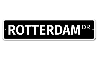 7273 SS Rotterdam 4'' x 18'' Novelty Street Sign Aluminum