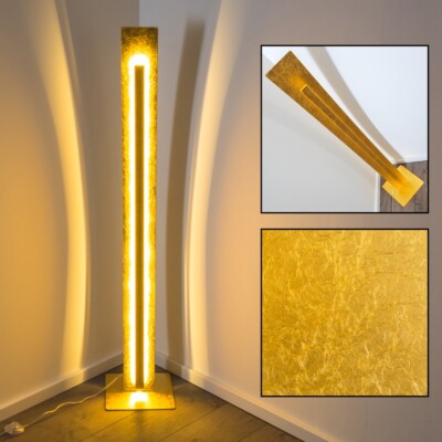 Standleuchte LED Design Wohn Zimmer Lese Flur Steh Lampen Leuchten Gold Farbe