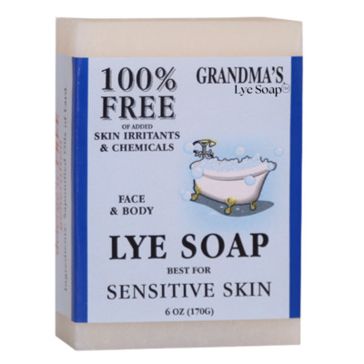 Grandma's Pure & Natural Lye Soap Soothing Dry Skin No Fragrance 6oz Pack of 12