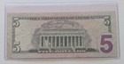 US Five Dollars, 2017 A, $5 Federal Reserve Note, Low Serial Number — photo 2