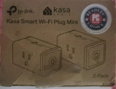 Kasa Smart Plug Mini 15A, Smart Home Wi-Fi Outlet, 2-Pack NEW
