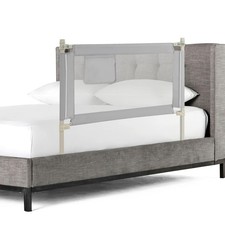 47'' Bed Rails for Toddlers Vertical Lifting Baby Bed Rail Guard w/ Lock Gray