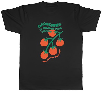 Gartenarbeit ist billiger als Therapie lustig Tomaten Herren T-Shirt Tee Geschenk Top