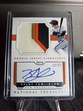 2016 National Treasures - Rookie Jersey Signatures Kelby Tomlinson #RJSV-KT /99