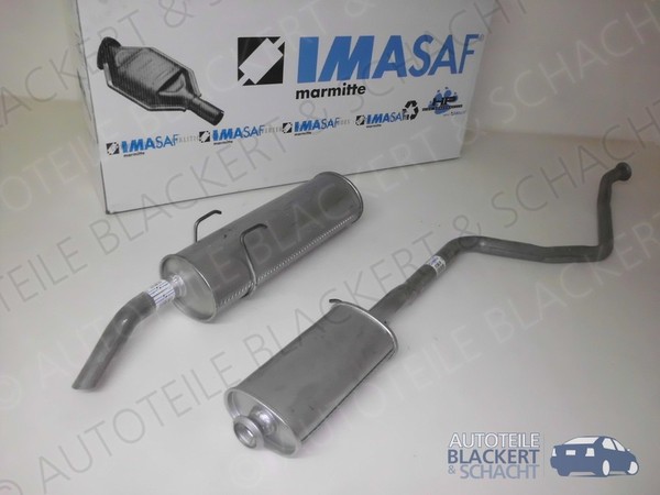 Imasaf Auspuffset für Peugeot 405 + Break 1.4 1987-1996 | Mitteltopf + Endtopf-image