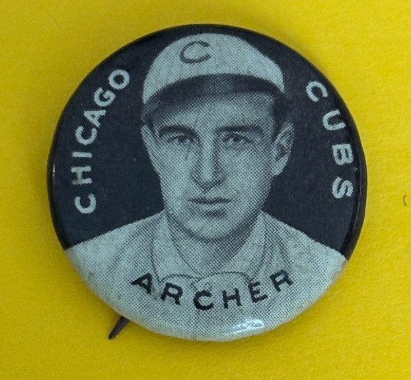 1910-12 SWEET CAPORAL PIN JIMMY ARCHER CHICAGO CUBS NICE CONDITION! VINTAGE