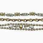 Bracelets Vtg Lot 3 Repair Wear One Signed La Rel Milk Glass Rhinestones Clasp