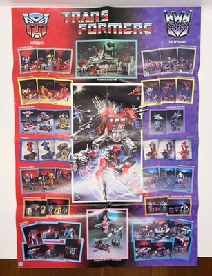 Vintage HASBRO Transformers G1 AUTOBOT Sammelposter DECEPTICON  OPTIMUS PRIME