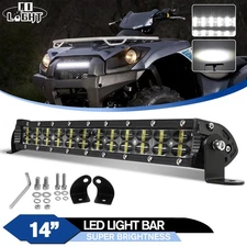 For Kawasaki Brute Force 650 750 4x4 12"/14" LED Light Bar Spot Driving Offroad