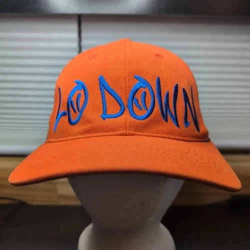 Vintage Lids Lo Down Orange Hat Strap Back Hook & Loop - product listing photo